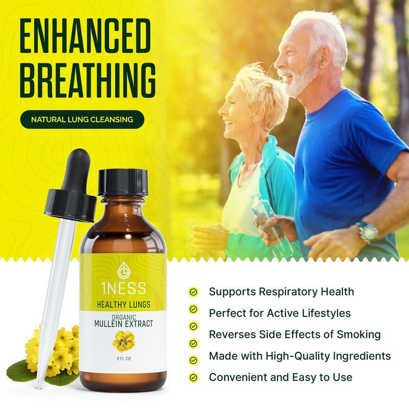 Mullein Leaf Extract for Healthy Lungs (2Oz Glass) Healthcare Fitness
