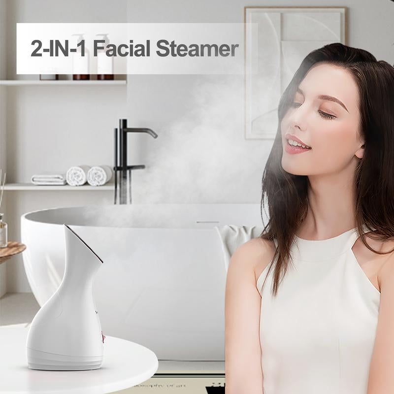 Nano Mist Facial Steamer, Portable Spa Face Humidifier, Hot Face Vaporizer for Deep Hydration and Moisturization, Home Sauna Spa with Eyebrow Set, Christmas Gifts for Girls