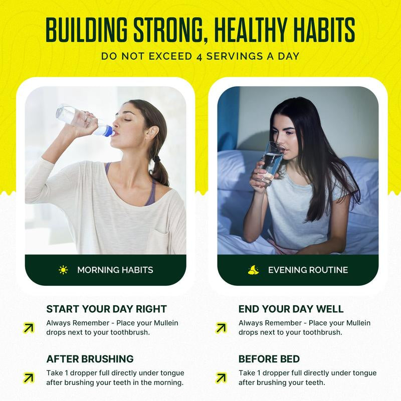 Mullein Leaf Extract for Healthy Lungs (2Oz Glass) Healthcare Fitness