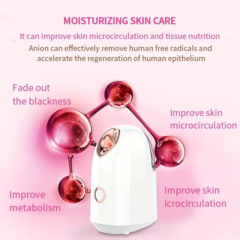 1Pc, Face Steamer, Thermal Spray Nano Spray Water Replenisher, Portable Thermal Spray Facial Humidifier, Household Beauty Instrument