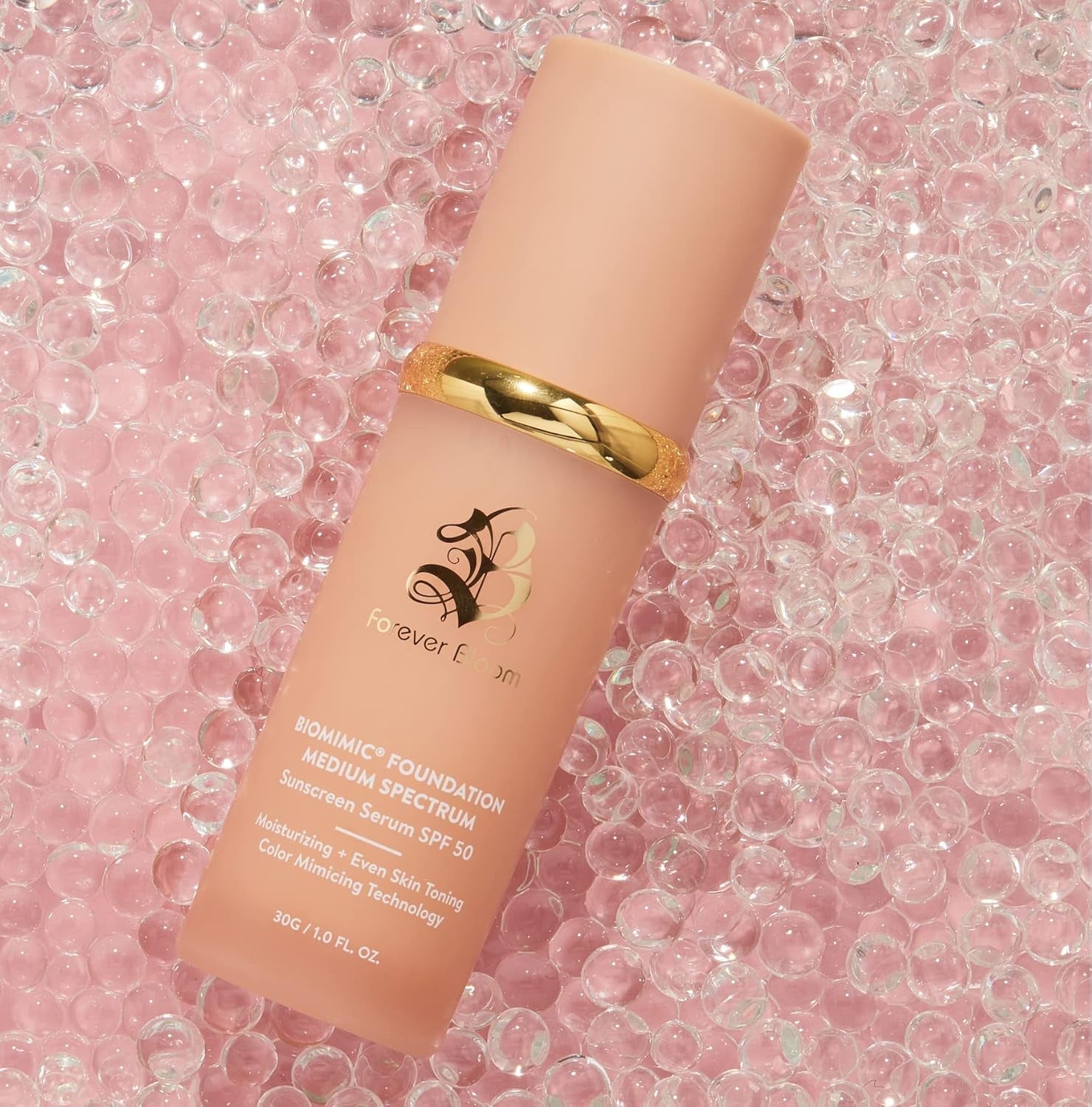 Bio Mimic Foundation Medium Spectrum by ; Protecting from Sun with SPF50; for Gym, Sports, Dancing