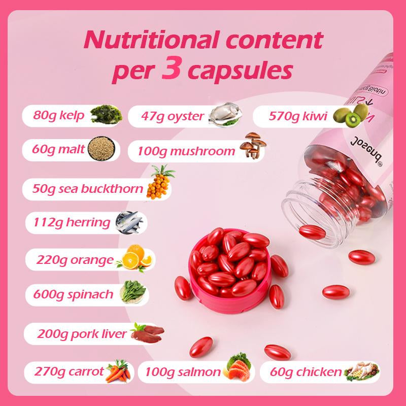JOSEND Biotin Capsules for Women | Clinically Proven — Thicker Hair & Reduce Wrinkles & Fine Lines | with Vitamins A, C, D3, E & B Complex | 90 Ct