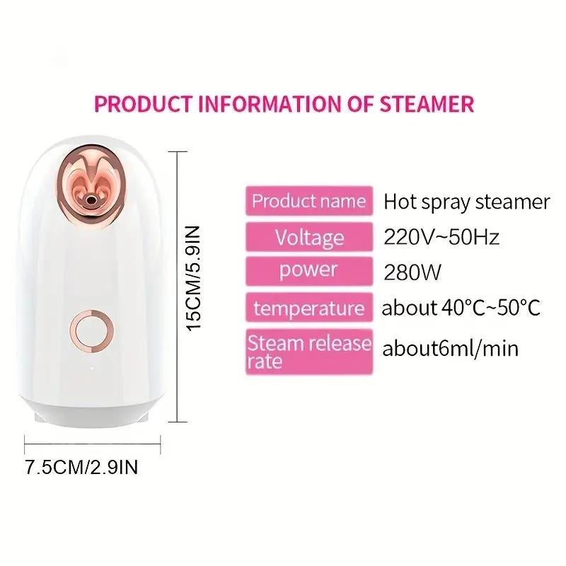 1Pc, Face Steamer, Thermal Spray Nano Spray Water Replenisher, Portable Thermal Spray Facial Humidifier, Household Beauty Instrument
