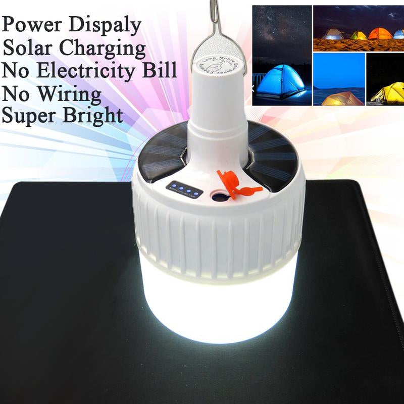 Solar Charging Camping Lamp - Adjustable Brightness - USB Rechargeable by Stoneleo