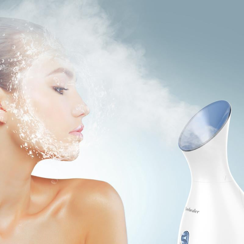 Nano Mist Facial Steamer, Portable Spa Face Humidifier, Hot Face Vaporizer for Deep Hydration and Moisturization, Home Sauna Spa with Eyebrow Set, Christmas Gifts for Girls