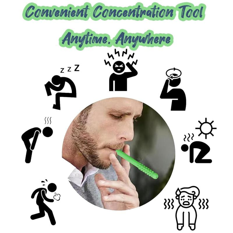 Chewable Essential Oil Breath Stick, Chewable Breather Quit Smoking with Essential Oil, Stop Smoking Aids Work Chewable Breath Sticks, Healthy, Healthcare