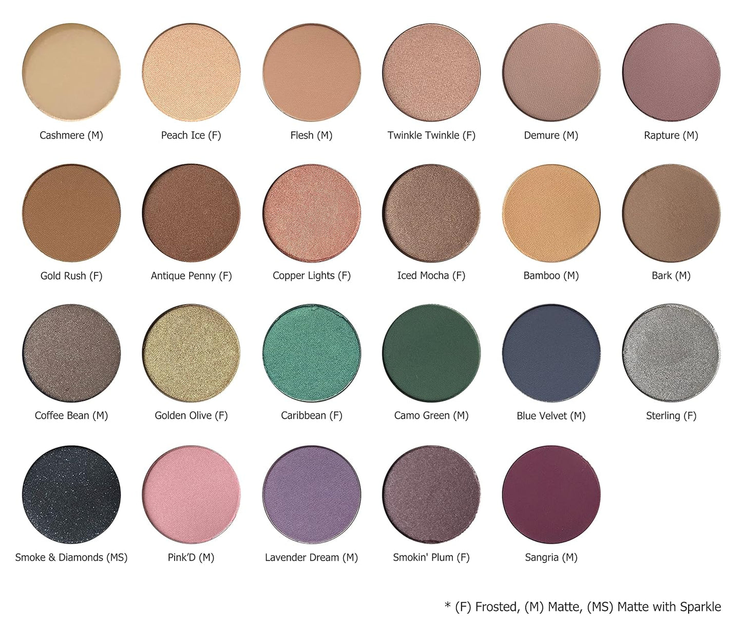 100% Natural Eye Shadow, Organic, Vegan, Gluten Free, Cruelty Free, Made in the USA, 2.5 G. (Smoke & Diamonds MS)